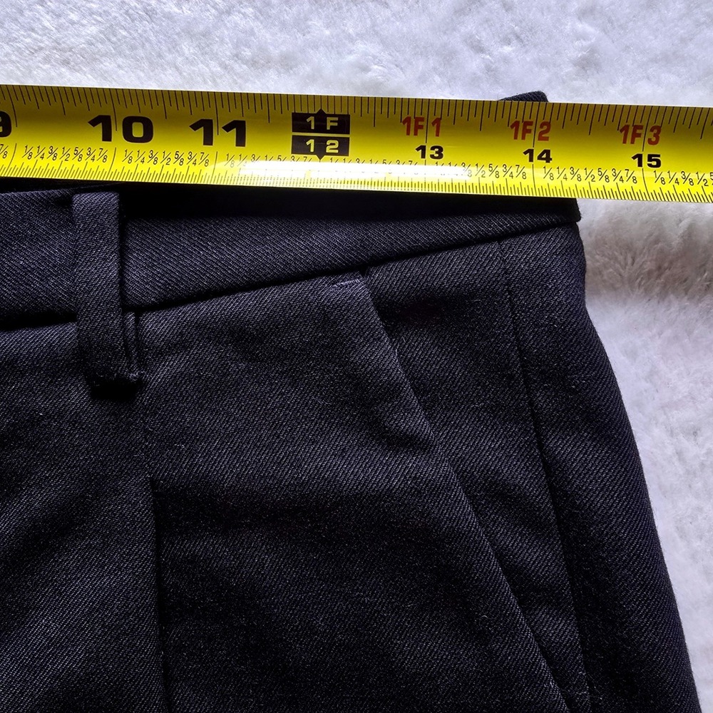 Uniqlo Womens Navy Blue Wool Blend Pleated Tailored Shorts Size 58  221-128889 - Picture 11 of 13
